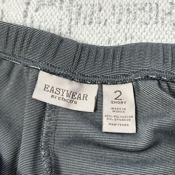 Chico's Easy Wear 2 Pc Travel Type Long Open Front Jacket Sz3 and Pants Sz2 Shor - Picture 5 of 16